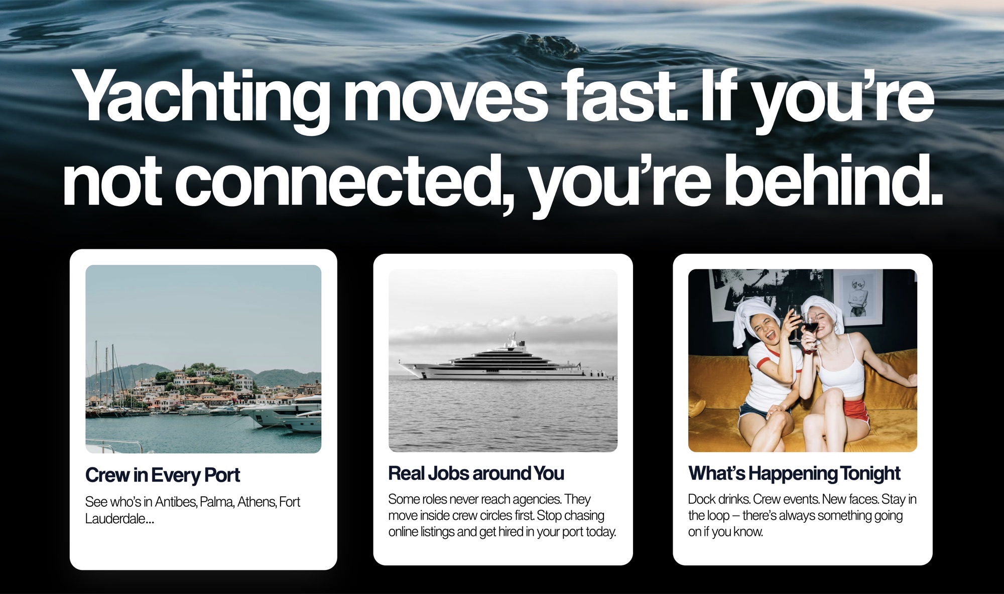 Yachtie website — Yachting moves fast. If you're not connected, you're behind.